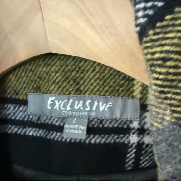 Exclusive|Vintage Plaid Jacket blazer,leather elbow patch,clueless style•LARGE - Picture 12 of 16